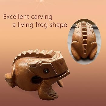 Amazon | 木製 カエル ミニ ギロ ドラム 音が出る かえる 手作り